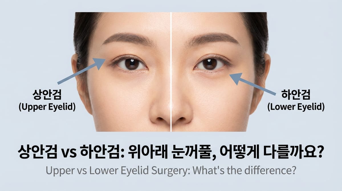 상안검, 하안검 수술 — 위아래 눈꺼풀, 어떻게 다를까요?