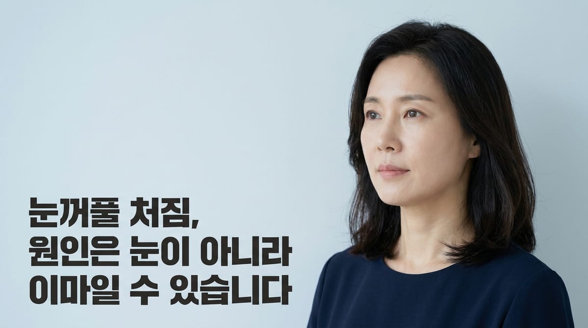 눈꺼풀이 처졌는데, 왜 이마부터 봐야 할까요?
