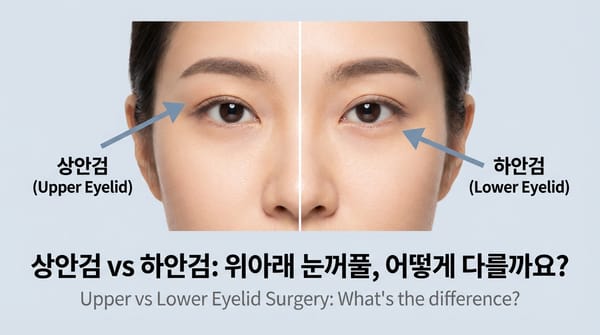 상안검, 하안검 수술 — 위아래 눈꺼풀, 어떻게 다를까요?
