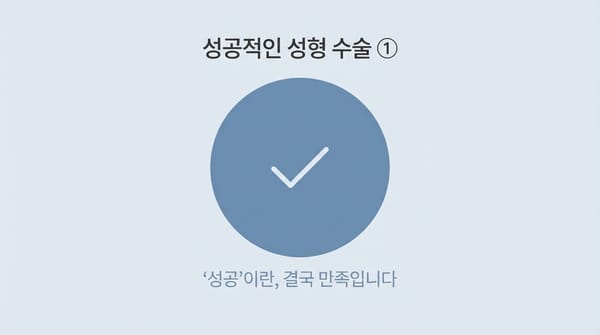 성공적인 성형 수술이란 — 우리는 언제 '성공했다'고 말하는가 | 정기호 생각